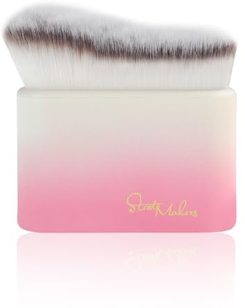 Start Makers Pennello Autoabbronzante Corpo, Pennello Fondotinta & Trucco Kabuki per Liquid, Creme, Polvere, Senza Striature, Bronzer e Contouring Spazzola abbronzante (Rosa)
