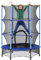 HOMCOM Kindertrampolin Ø140 cm, Trampolin mit Sicherheitsnetz, Randabdeckung, Gartentrampolin für Kinder 3-10 Jahre, bis 50 kg belastbar, Blau