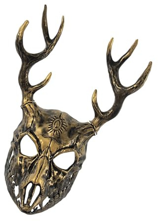 HINAYOSAN Tête de cerf en bois de cerf pour bal masqué, Halloween, carnaval, fête