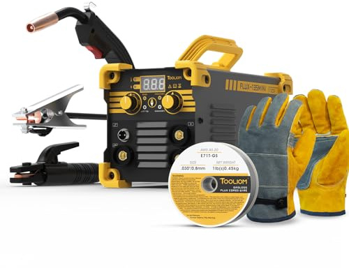 TOOLIOM 135A MIG Welder, 110V Gasless Flux Core Welder Kit