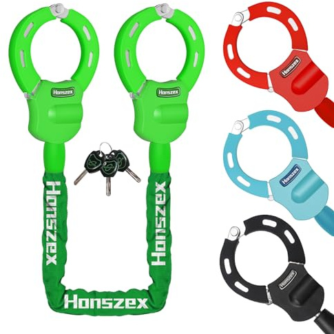 Honszex Scooter Lock, Scooter Locks Anti Theft, 36.22inch Colorful Electric Scooter Handcuff Lock, Bike Locks High Security with Key, Accessories for E Scooter, E Bike