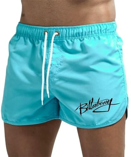 ZSHDTKWB Costume da Bagno Uomo Corto Pantaloncini Spiaggia di Allenamento Sottile Estivo in Bicicletta Freschi Nuovi Uomini Fitness Traspiranti Cortometraggi Moda-blu-3xl