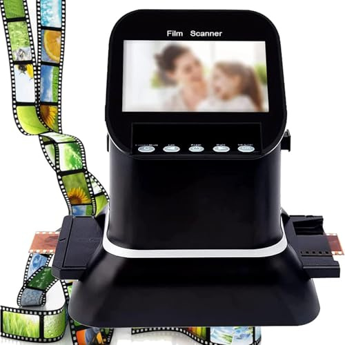 WEIZIIA Scanner Digitale per pellicole e Diapositive, Scanner per Diapositive ad Alta risoluzione 120, convertitore Digitale 1080P per Negativi e Diapositive da 35 mm, 135, 126, 127 in JPEG Digitale
