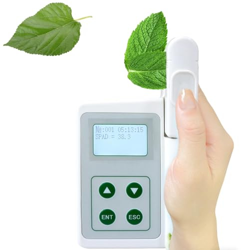 Analizador de clorofila portátil, probador portátil de verdura de hojas SPAD, medidor de clorofila vegetal recargable para agricultores, jardineros, científicos