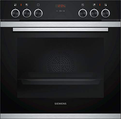 Siemens HE213A4S0 Backofen (Elektro, Einbau), 59.5 cm, Vollglas-Innentür, 3-fach Teleskopauszug, Edelstahl
