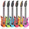 The Glowhouse Gonfiabile strumenti musicali gonfiabili chitarra sassofono microfono per favori di partito palloncini colore casuale (4 chitarre)