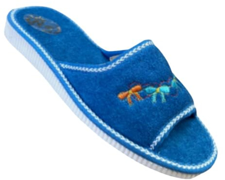Patrizia Azzi Sandales pour femme, pantoufles de plage, piscine, spa, éponge 100 % entièrement doublées en pur coton/éponge, semelle antidérapante, lavable, Laguna, 40 EU
