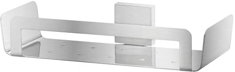 tesa EXXCLUSIV Duschablage, verchromt - Duschkorb zur Wandbefestigung ohne Bohren, inkl. Klebelösung - 265mm x 55mm x 120mm