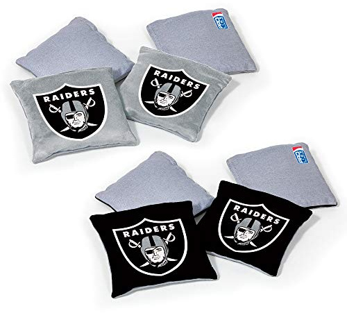 Wild Sports NFL Pro Football Dual Sided Bean Bags by, 8 Count, Premium Toss Bags for Cornhole Set - Great for Tailgates, Outdoors, Backyard