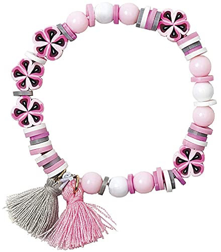 Mini Perlen Armband Set, Rosa, Grau
