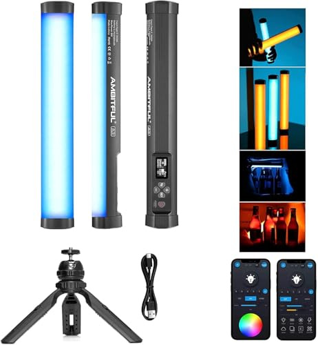 AMBITFUL A2 Full-Color RGB Tube Light with Desktop Tripod