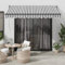 IKAYAA Toldo Retráctil 3 x 2.5 m, Toldo Enrollable Aluminio y Tela,Toldo Articulado Retractil con Brazo, Toldo Manual para Balcón y Veranda Antracita y Negro