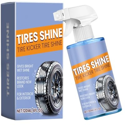 Uqezagpa Easy To Use Tire Shines Sprayer High Gloss Tire Dressing For Wheel Coating Sprayer Professional Tyre Shines Long Lasting Gloss