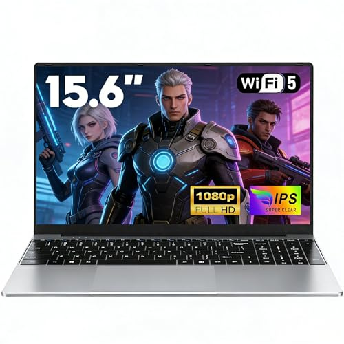 NAIKLULU 15.6 inch Cheap Gaming laptop, i5-7Y54 (up to 3.2 GHz) Processor 16 GB RAM 512GB SSD 2026 Budget Gaming Laptop, Gamer Computer with Backlit Keyboard | 5000 mAh | 38.5Wh