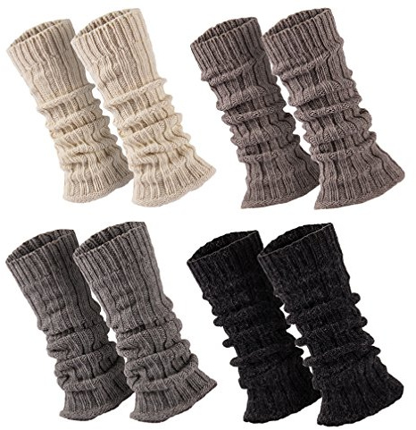 Sockenversandhandel - 1 paio di scaldamuscoli da donna in lana di alpaca, morbida e calda, lunghezza: circa 30-36 cm., antracite., Taglia unica