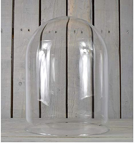 EMH Campana in vetro trasparente fatta a mano, 40 cm