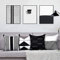 Alishomtll 4er Set Dekorativ Kissenbezug 45x45 cm Kissenhülle Zierkissenbezüge Muster Dekokissenbezug Geometrie für Sofa Couch Polyester, Weiß Schwarz