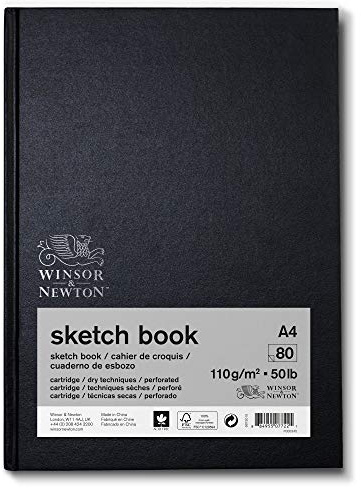 Winsor & Newton Carta Schizzo - Taccuino da Viaggio 110 g - A4-80 Fogli