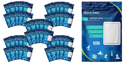 SEGURMED Wärmepflaster Wärmekissen Körperwärmer Rückenwärmer gegen Schmerzen 50 Stück Für Allergiker geeignet