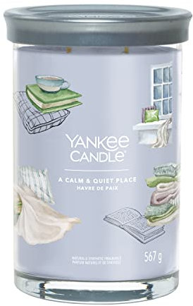 Yankee Candle Signature Duftkerze | große Tumbler-Kerze mit langer Brenndauer „A Calm & Quiet Place“ | Soja-Wachs-Mix | Perfekte Geschenke für Frauen