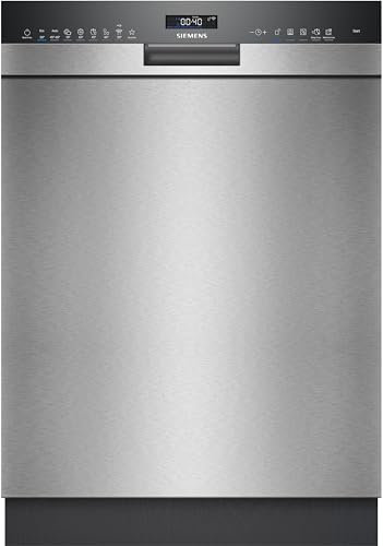 Siemens SN45ES07CE, iQ500 Smarter Geschirrspüler Unterbau, 60 cm breit, Edelstahl, Besteckschublade, Made in Germany, glassZone, automatische Türöffnung, extra leise, aquaStop, varioSpeed Kurzprogramm