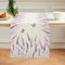 Bonhause Tischläufer Lavendel Tischläufer Lila Blumen Grüne Blätter Küche Esstisch Dekoration für Drinnen Draußen Urlaub Party Waschbar Wohnkultur Tafeltuch (33 x 183 cm)