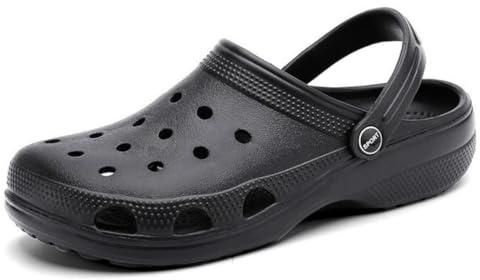 Garden Clogs Shoes Mens Womens Breathable Mesh Sandals Lakeland Active Mule Unisex Classic Clogs Non-Slip Outdoor Summer Slippers (Black, Adult, Men, 13, Numeric, UK Footwear Size System, Wide)
