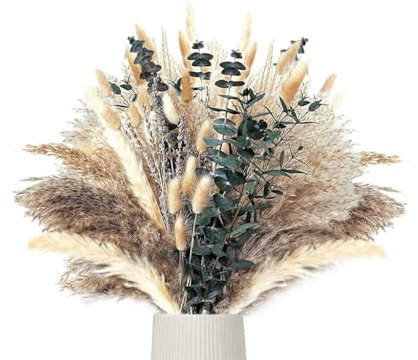Anlising Pampas Secas Decoracion, Hierba de Pampas Natural, Hierba de la Pampa, Decoración de Hierba de Pampas Seca, Ramo de Hierba, para Decoracion Hogar, Decoracion Boho Fiestas, Bodas