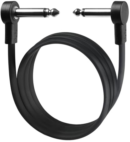 GOGHOST 3FT Guitar Patch Cables, 1/4 TS Right Angle Effect Pedal Flat Cables