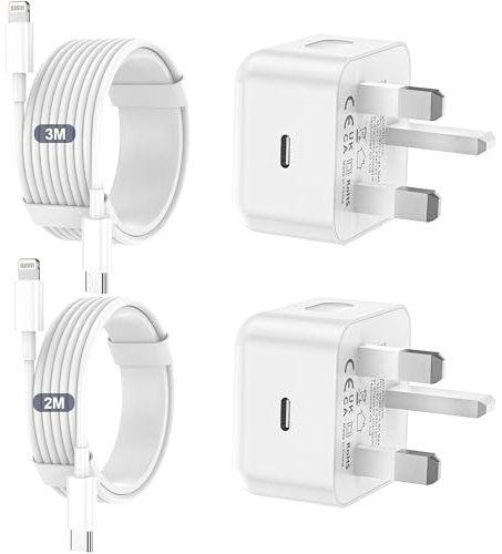 Fast Charge for Apple Charger, 2Pack PD for iPhone charger Fast Charge UK Plug With iPhone Charger Cable [ MFi Certified] Fast Charging Lightning Cable for iPhone 14 13 12 11 Pro Max XS X 8 6, iPad