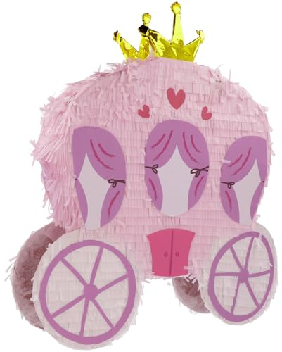 Folat 27494 Decorazione di compleanno Principessa Rosa - Pignatta - Prinsessen Koets - 50 x 50 cm - Festa della principessa