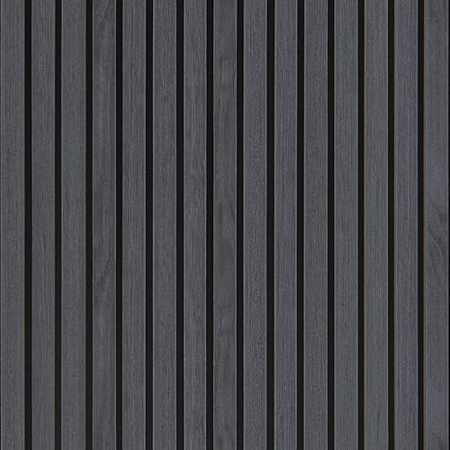 MasquePack - Panel Acústico Decorativo de Madera Roble Negro Regular 120x60, Paneles Decorativos para Pared, Absorción de Sonido y Diseño Moderno (120x60 cm - Negro, 1)