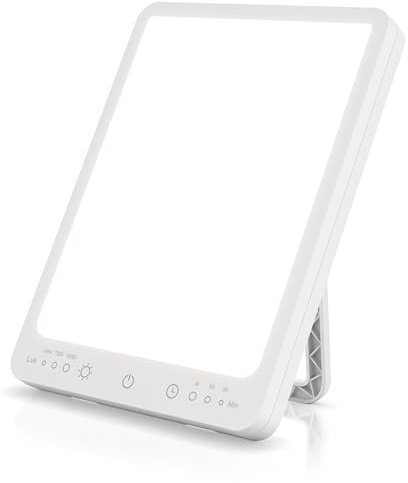 CSL - Tageslichtlampe dimmbar – Simulation von Tageslicht - LED Lichttherapie – Tageslichtleuchte - flimmer- und UV-freie LED-Technologie – 3 Helligkeitsstufen - bis zu 10000 LUX