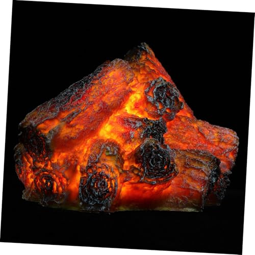 DECORNIJIA Lámpara LED Simulada Fuego de Luz Artificial sin con Diseño sin Batería Ambiente Cálido para Decoración Hogar Halloween y Repisas
