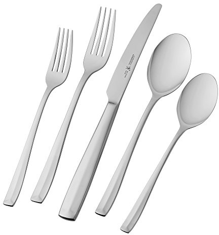 HENCKELS Lani 65-Piece Flatware Set, 18/10 Stainless Steel, Silver