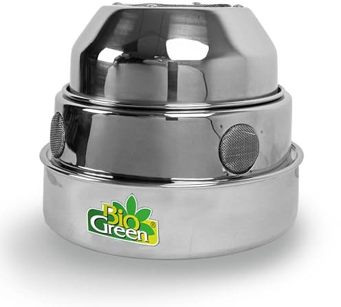 BioGreen Paraffin-Gewächshaus-Heizung WARMAX ANTIFROST aus Edelstahl | max. 150 Watt | für Gewächshäuser bis 2 m² | max. 10 Tage Brenndauer/Füllung