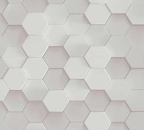 Tapet 3D-utseende självhäftande – geometrisk tapet grå silver – tapet grafiskt självhäftande – 0,52 x 2,5 m – tillverkad i Tyskland