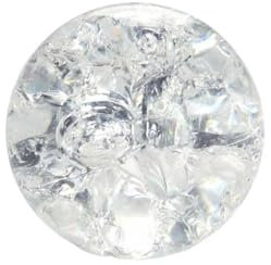 Fontaine à eau en verre pour décoration artisanale Bonsaï Maison Photographie Fortune Ornement Accessoires 3 cm Fissure 3 cm Boule de glace