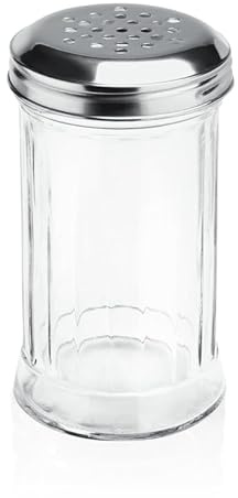 Playflip 45 x ströare 13,5 cm, 300 ml sockerströare stor rostfritt stål glas sockerströare