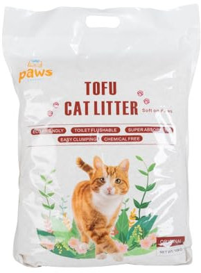 Tofu Cat Litter Clumping Eco Friendly 10Kg/25L Toilet Flushable Easy Clumping Original And Actiavted Carbon Tofu Litter (Original)