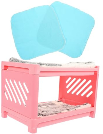 Toddmomy Lit pour Hamster Amovible en Plastique Lit Multifonction pour Lapin et Chinchilla Cachette Pratique pour Rongeurs Fournitures pour Animaux de Compagnie