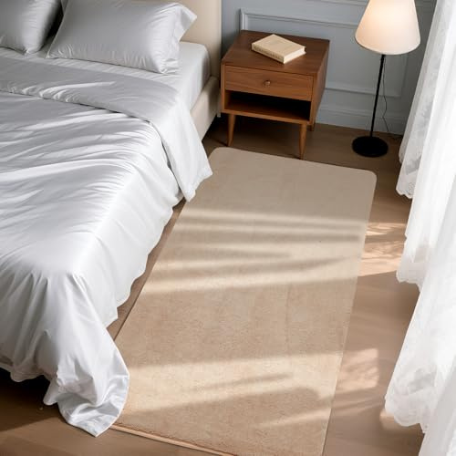 Puremy Alfombras Pasillo Largas de Salónde Pelo Corto, Mullida, Lisa, Moderna y Suave Alfombra Pie de Cama para Noche, Dormitorio, HabitacióN Infantil, 80 X 150 Cm, Gris Oscuro