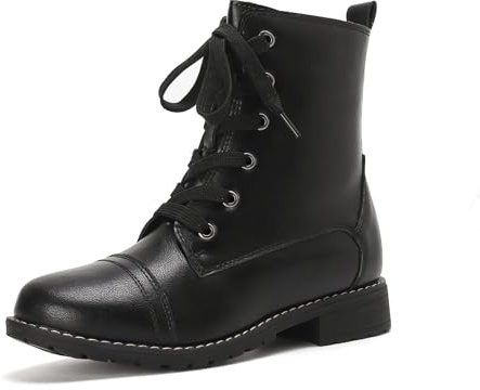Putu Botas Mujer Botines de Tobillo con Cremallera y Cordones Botas de Moda para Mujer Antideslizantes para Uso Diario y Urbano 40