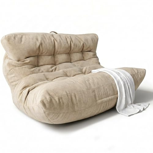 Aiire Puff Exterior Jardín Moderno - Sillón Puf XXL con Relleno Incluido de Diseño Terraza o Piscina - Outdoor Bean Bag Chair - Sofa Puff Gigante para 2 Personas