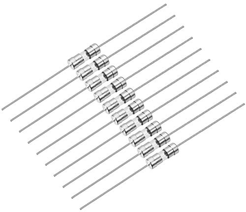 sourcing map Fusibili assiali ad azione rapida, in vetro, 3,6 mm x 10 mm, 250 V, F1A, 10 pezzi
