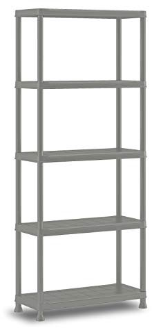 KETER Regal Planet – recycelter Kunststoff, Grau, Schelves, 750 x 320 x 1760 mm