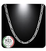 Quadri - Elegant Figarohalsband i Silver 925 - Silverkedja Herr & Dam - Bred 5 mm - Längder 41-76 cm - Certifierat Tillverkat i Italien