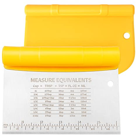 Teigschaber, Kunststoff-Teigausstecher, Sch¨¹sselschaber Teig-Brotschneid, 6 Zoll, Gelb¡