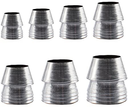 INCREWAY Round Handle Wedges, 21Pcs Alloy Steel Handle Wedge Kit Durable Conical Handle Steel Wedges for Hammer Axe, 7 Sizes