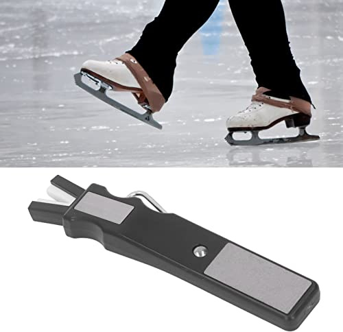 Afilador de cuchillas para patines de hielo, piedra de afilar de esmeril, afilador de patines duradero y práctico, afilador de patines